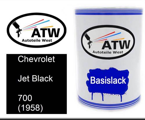 Chevrolet, Jet Black, 700 (1958): 500ml Lackdose, von ATW Autoteile West.